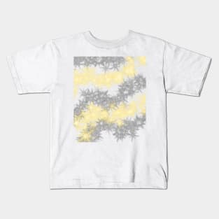 Yellow black sparkle glitter art design Kids T-Shirt